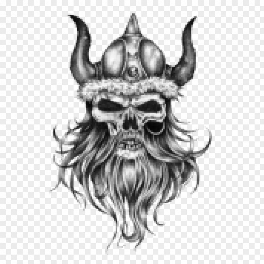 Skull Viking Tattoo Drawing Human Symbolism Art PNG