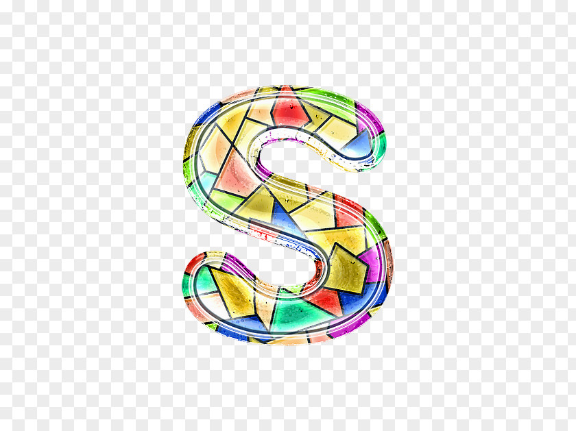 Stained Glass Letter S Window PNG