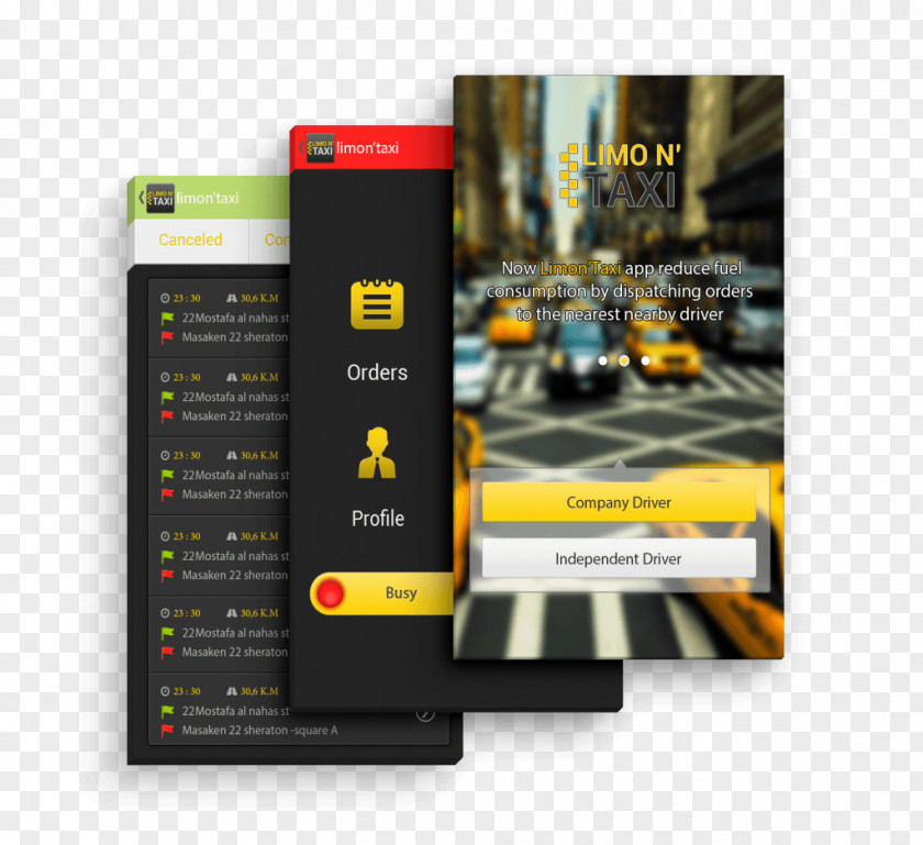 Taxi App Brand Display Advertising PNG