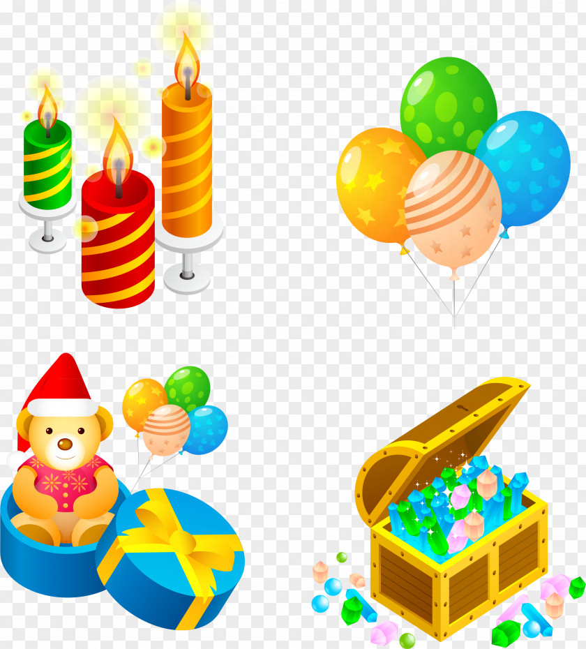 Christmas Theme Candle Balloon Element Vector Material Gems Hunter Cuisine Toy Icon PNG