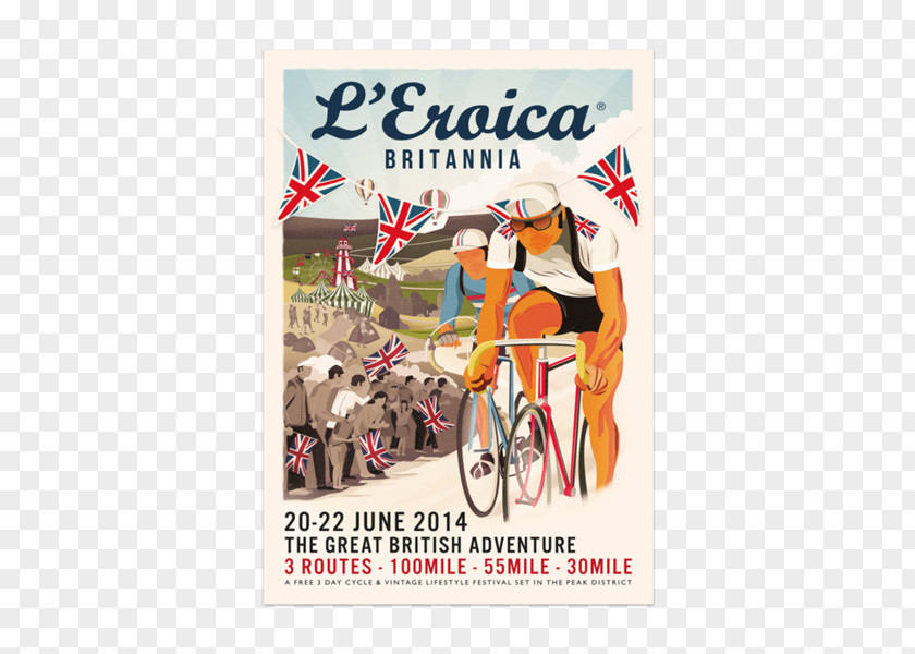 Bicycle Eroica Britannia Poster Art Cycling PNG