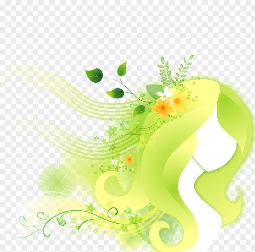 Dream Woman Avatar Vector Material PNG