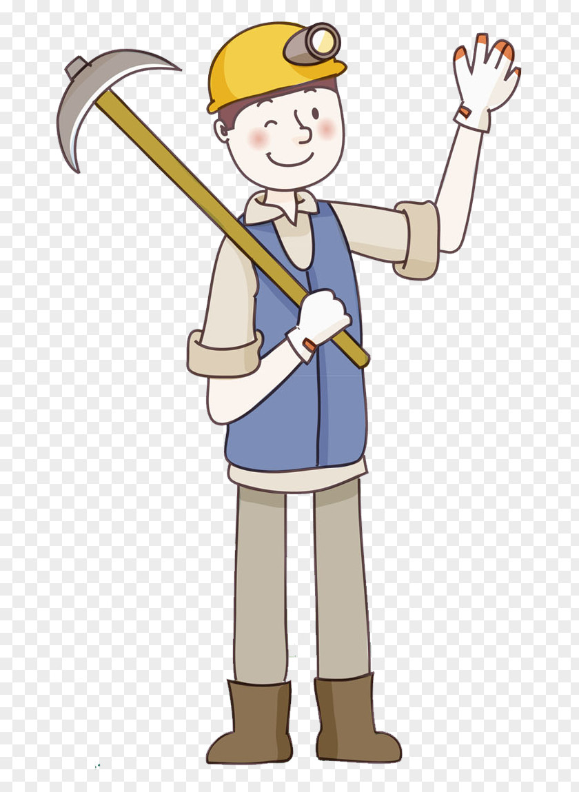 Helmet Worker Laborer Drawing Cartoon Illustration PNG