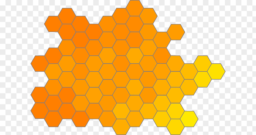 Orange Map Western Honey Bee Vector Graphics Hexagon Beehive PNG