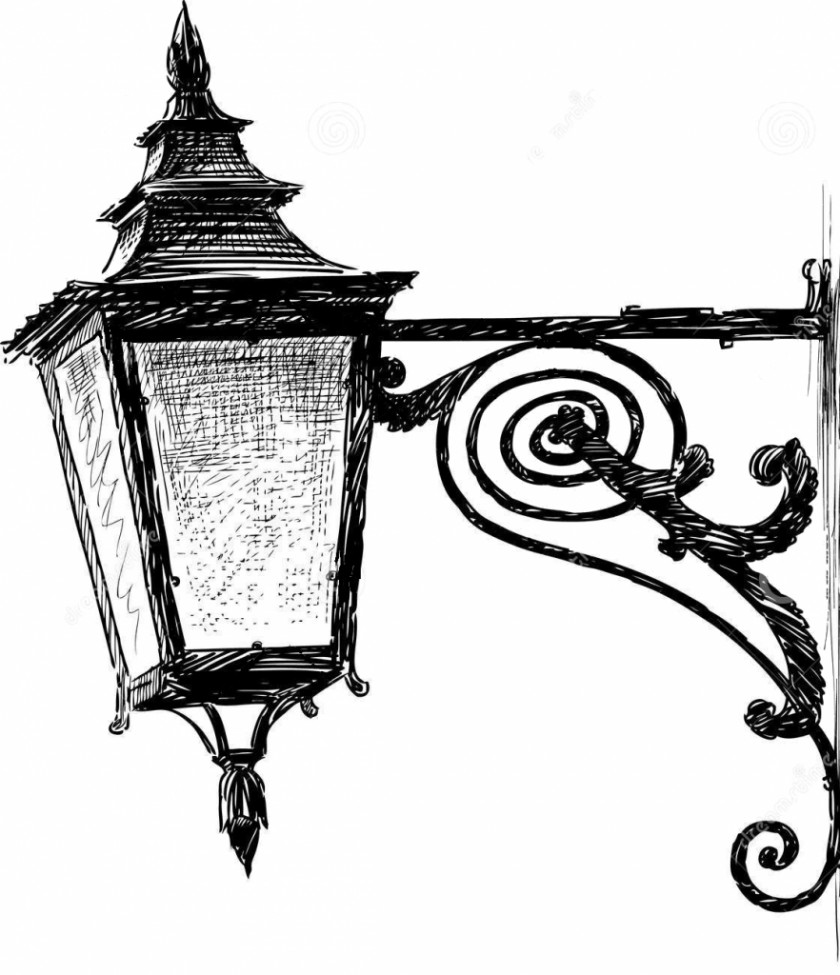 Streetlight Street Light Lantern Drawing Oil Lamp PNG