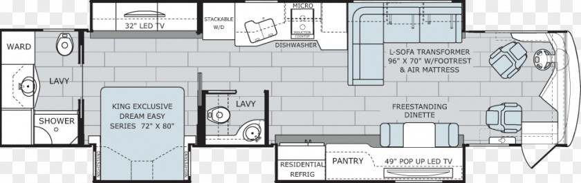 Upscale Residential Quarter Holiday Rambler Campervans Floor Plan Wiring Diagram Chevrolet PNG