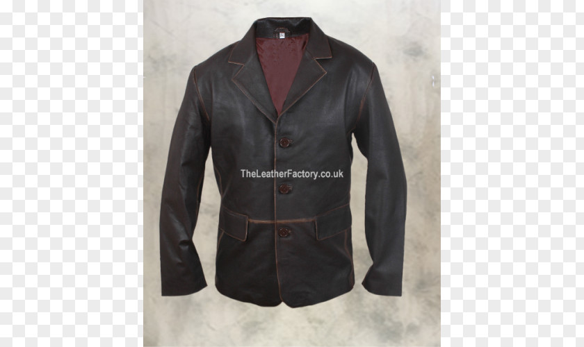 Blazer Leather Jacket Single-breasted PNG