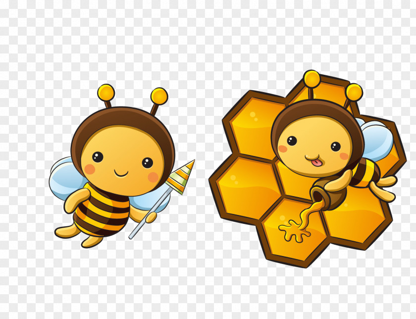 Cute Bee Queen Insect Clip Art PNG