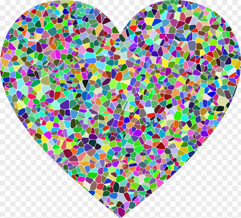 Glass Crystal Heart Clip Art PNG