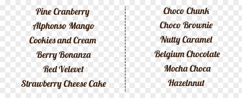 Ice Cream Menu Handwriting Line Angle Font PNG