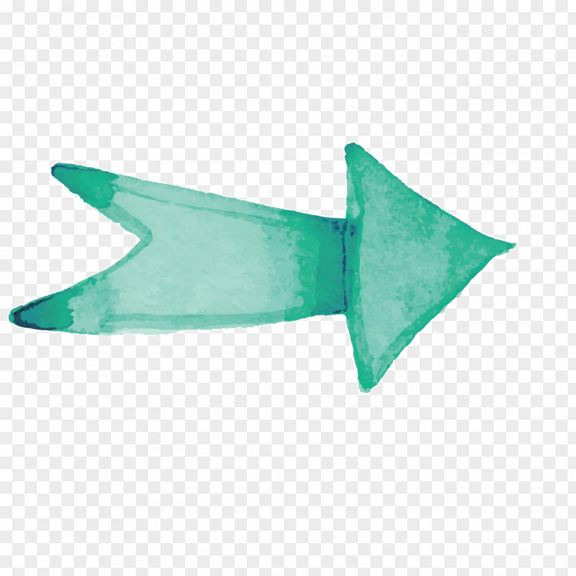 Vector Blue Painted Double-tailed Arrow Euclidean PNG
