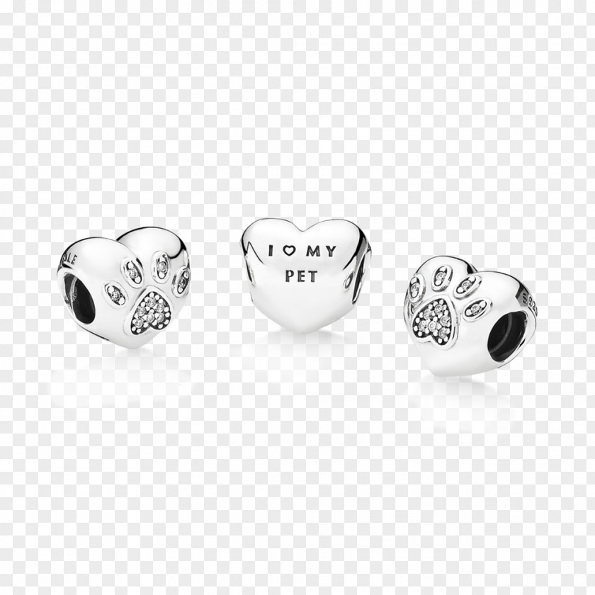 Dog I Love My Pet Animal Paw Print Pandora Charm Bracelet Puppy PNG
