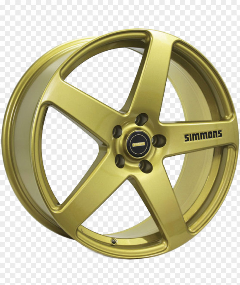 Gold Alloy Wheel Rim Tire Spoke PNG