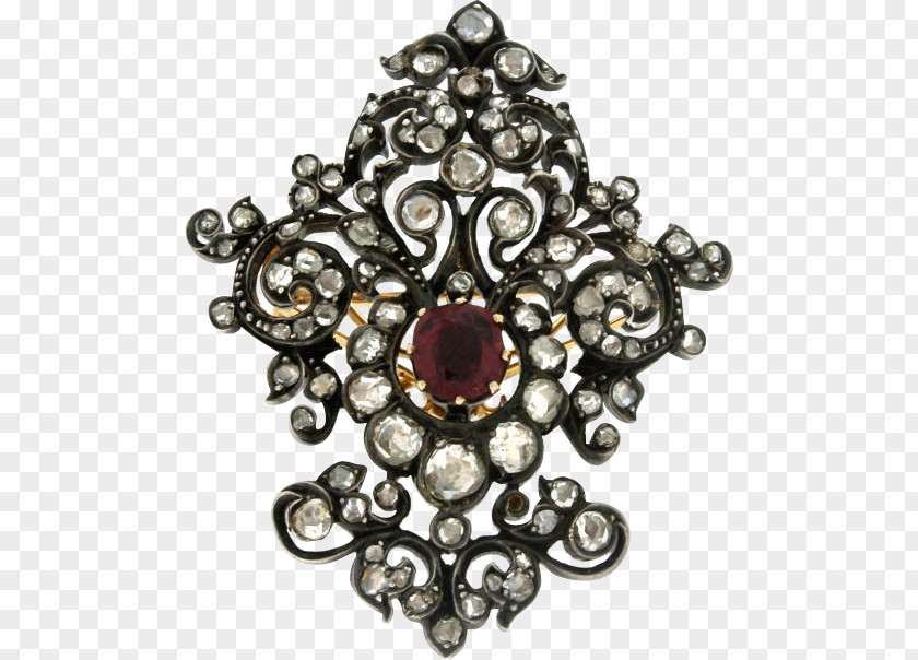 Ruby Brooch Jewellery Diamond Cut PNG