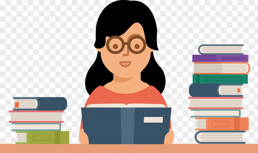 Teacher Reading Book PNG