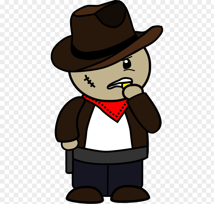 Wearing A Hat Bite Child Cowboy Cartoon Clip Art PNG