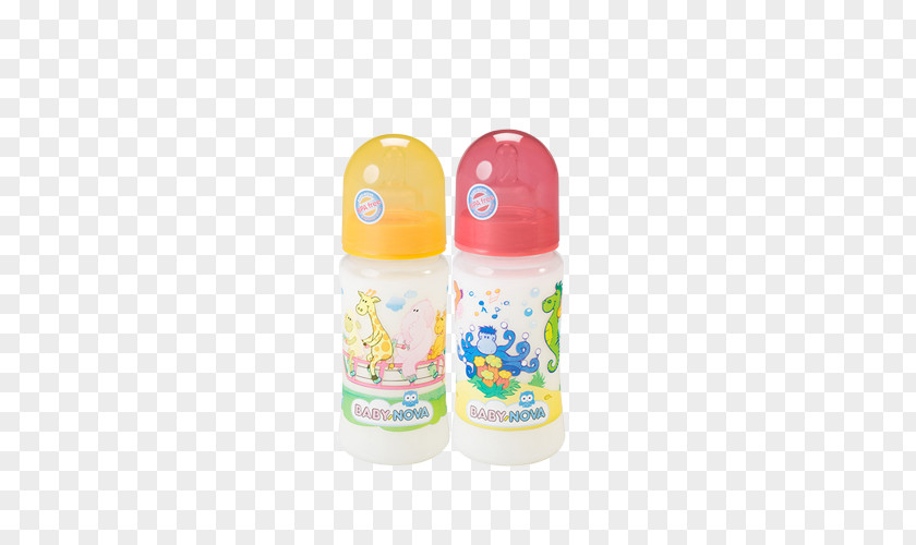 Cartoon Baby Bottle Infant Pacifier Plastic PNG