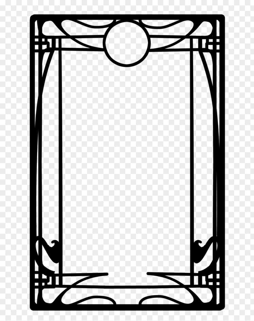 Creative Portfolio Photo Frame Template Art Nouveau Deco Clip PNG