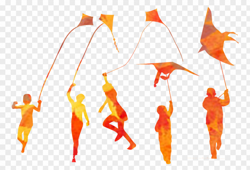 Flying Kites In Autumn Kite Download Illustration PNG