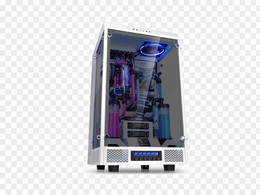 Glass Computer Cases & Housings MicroATX Full Tower PC Casing Thermaltake The 900 Black Gaming PNG