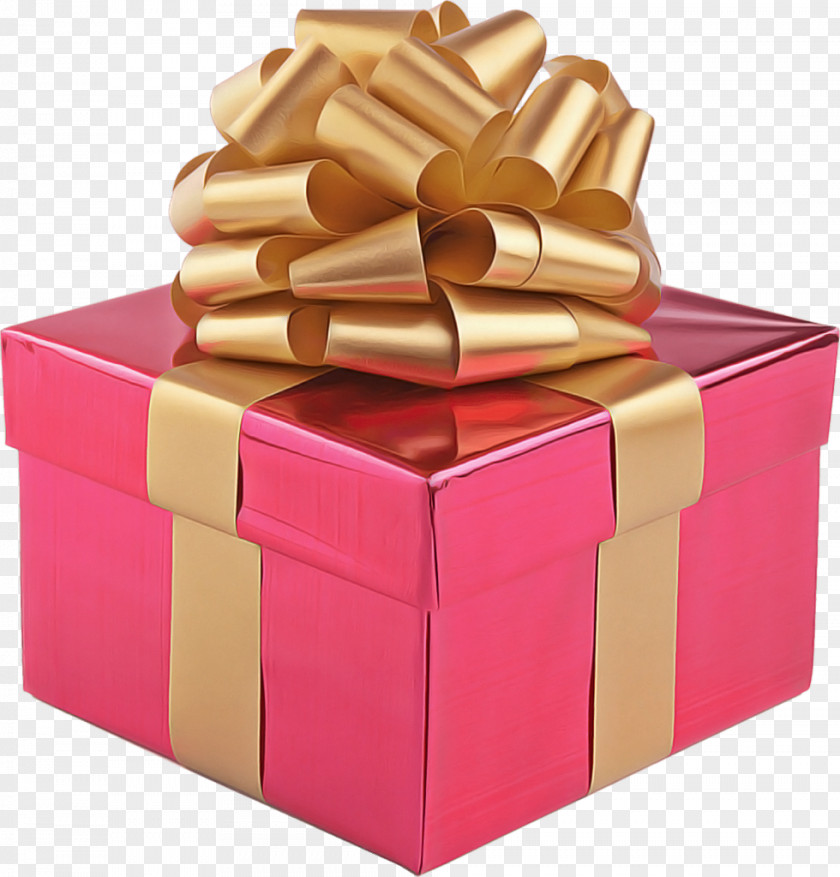 Present Pink Gift Wrapping Ribbon Box PNG