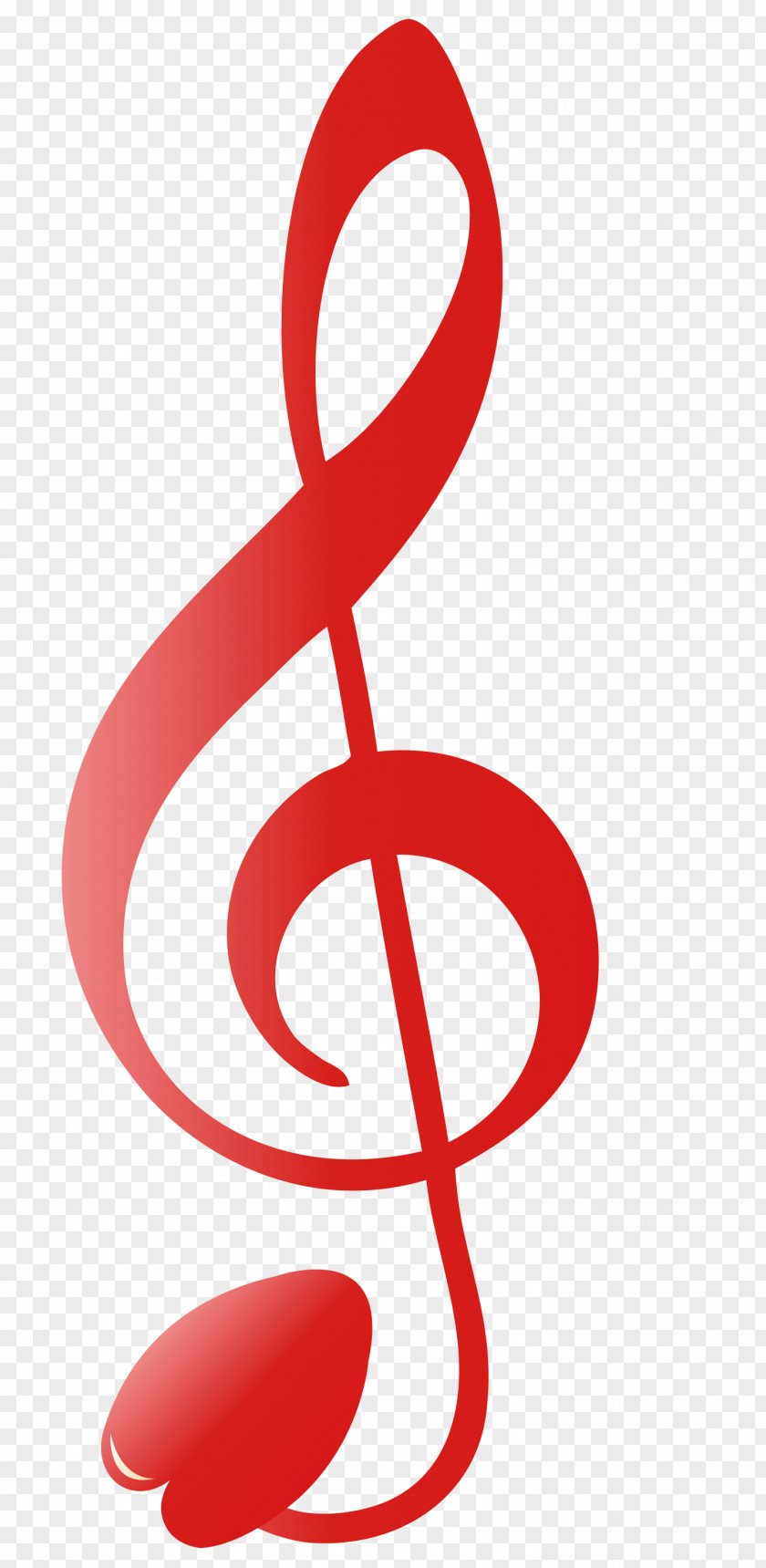 Red Musical Note Clef Treble Sol Anahtaru0131 PNG