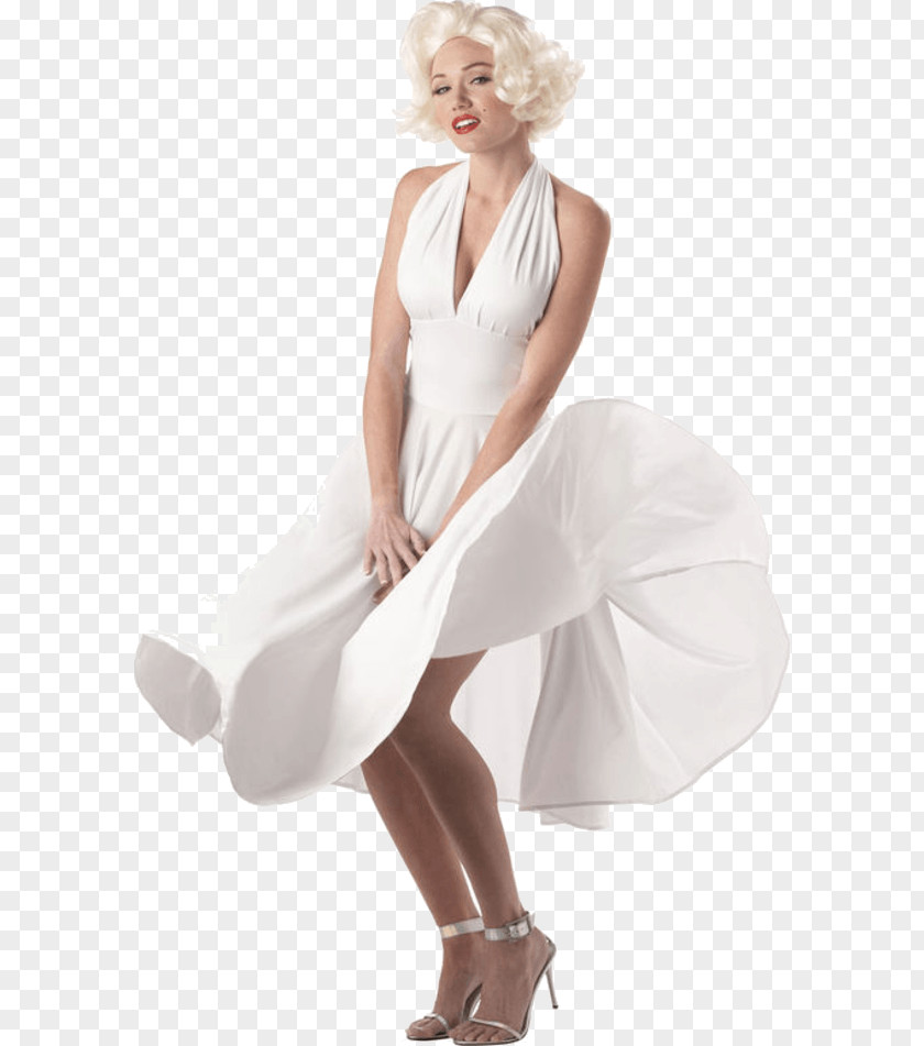 Marilyn Monroe White Dress Of Folk Costume Designer Clothing PNG