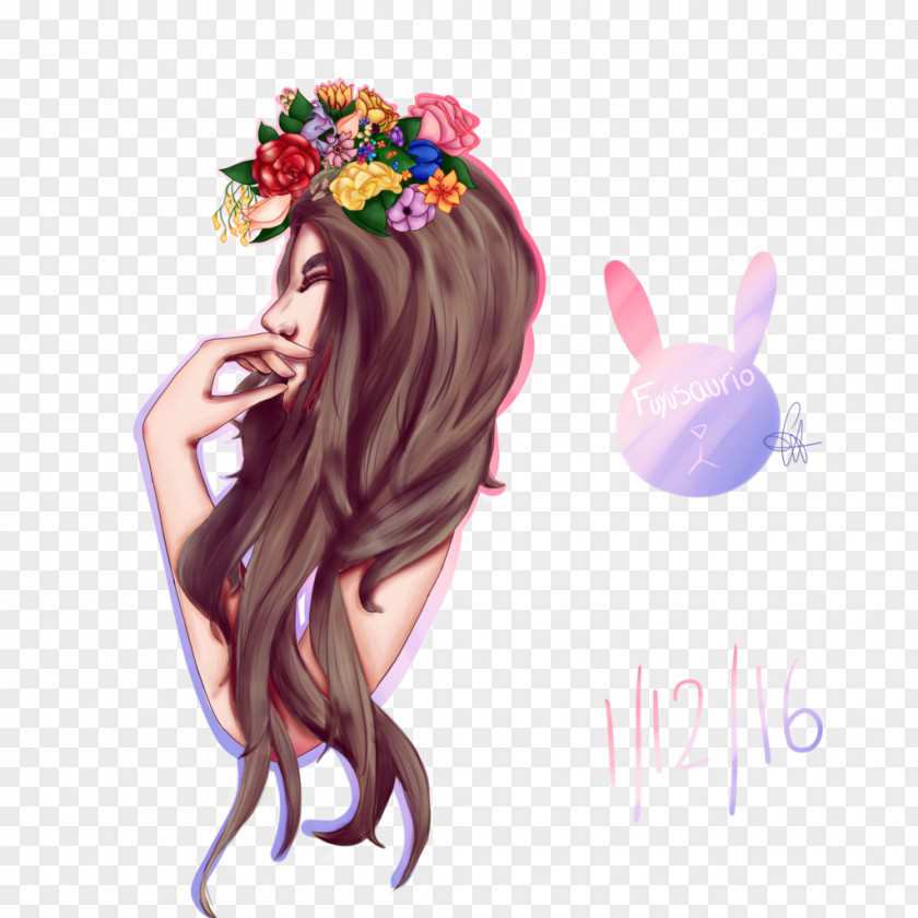 Flower Hair Tie Character PNG