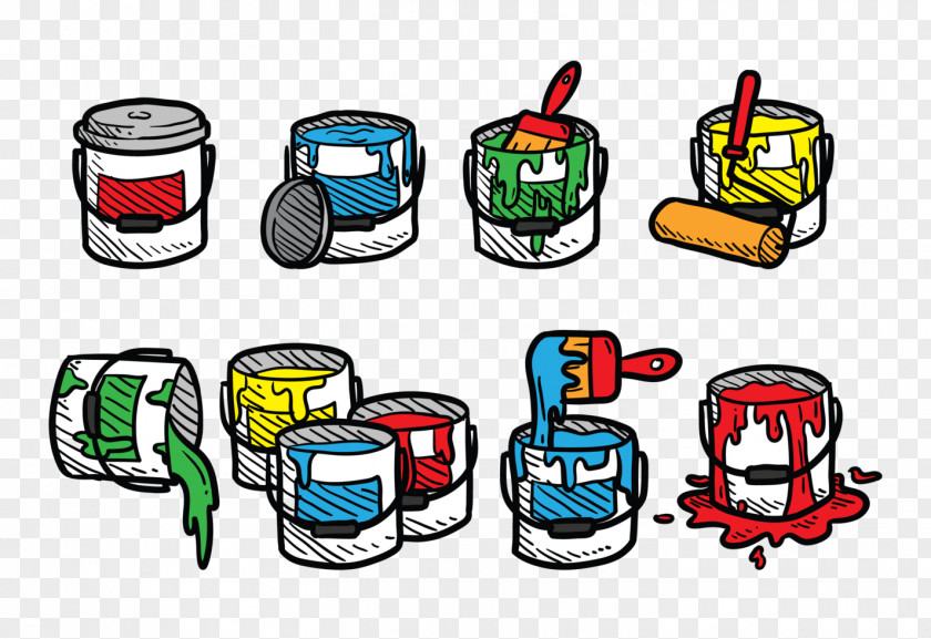 Paint Bucket Painting Drawing Clip Art PNG