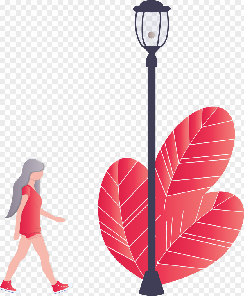 Street Light Girl PNG