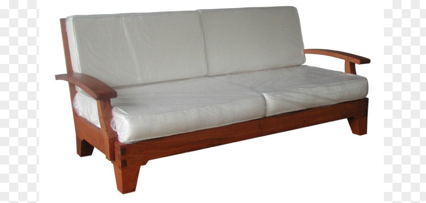 Wood Sofa Bed Couch Teak Furniture PNG
