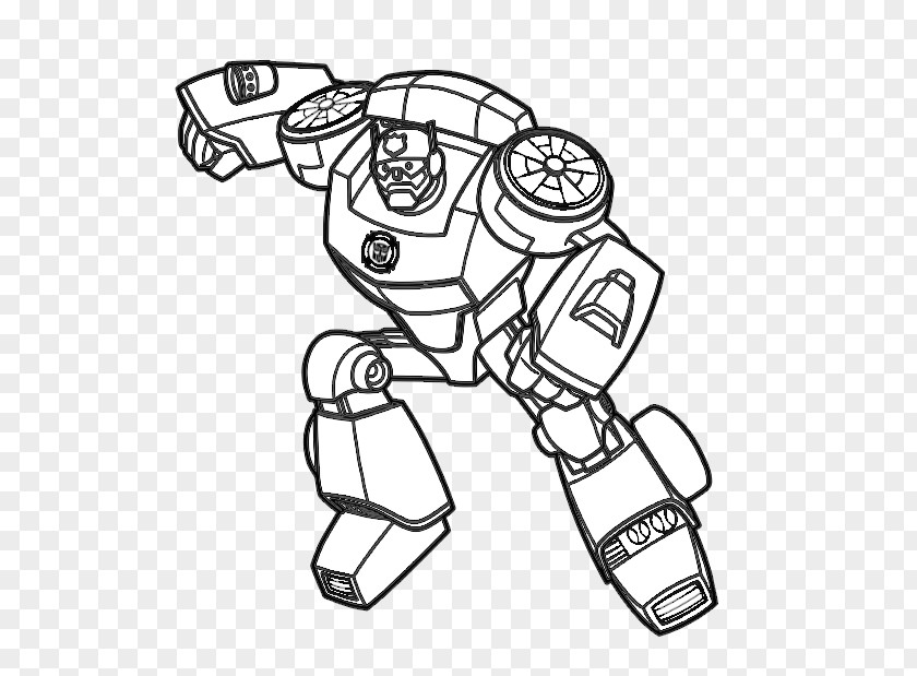 Transformers Rescue Bots Coloring Book Drawing Line Art Bigweld PNG