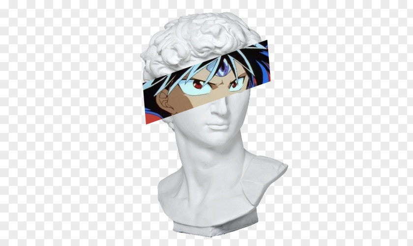 Boy Sad Vaporwave David Statue Aesthetics Sculpture PNG