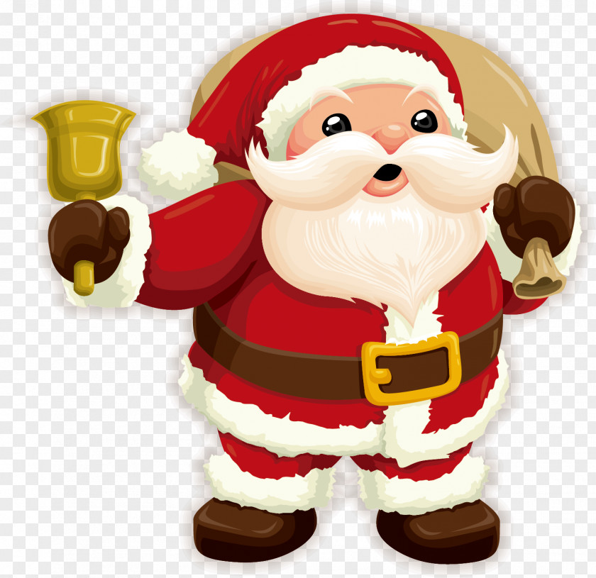 Cartoon Santa Claus Christmas Gift Clip Art PNG