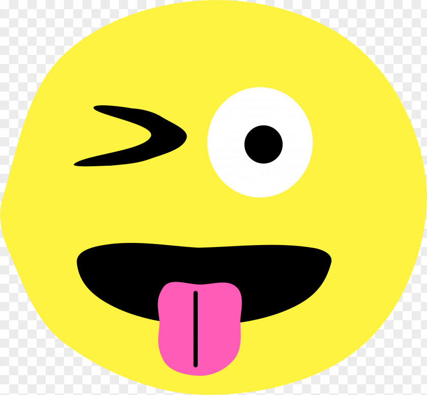 Smiley Face Emoji Wink Emoticon Clip Art PNG
