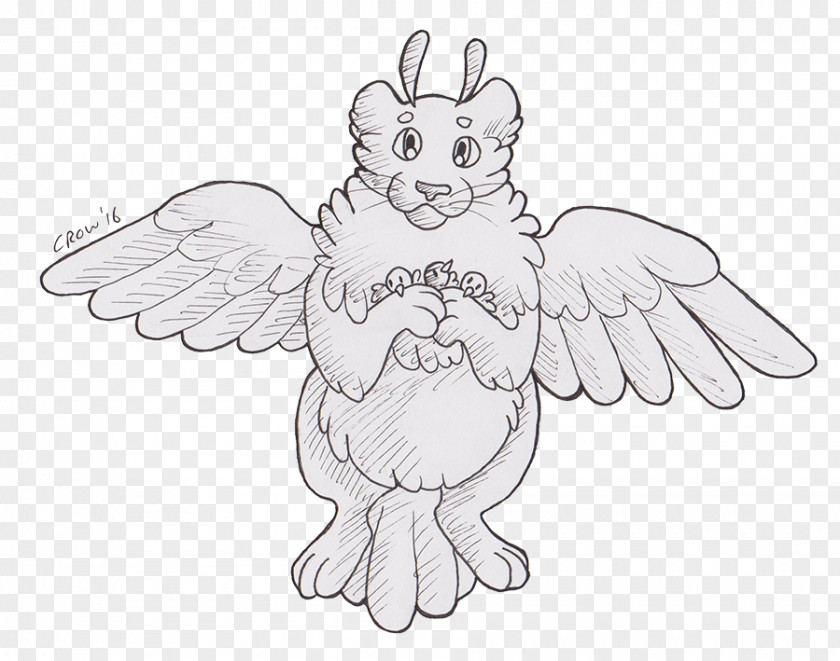 Owl Beak Line Art Cartoon Sketch PNG