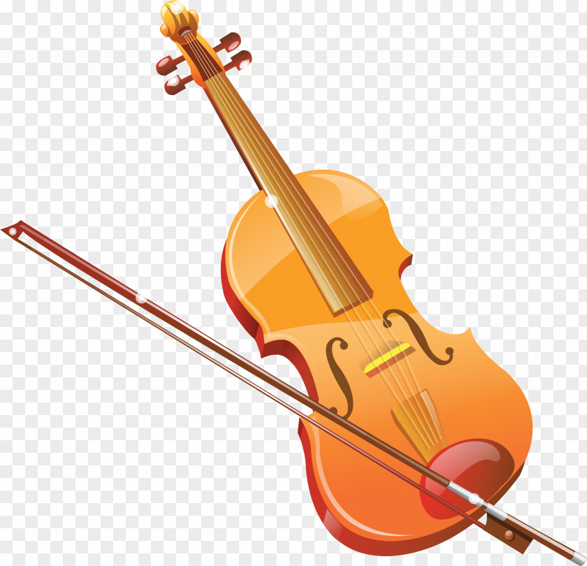 Violin And Bow Musical Instrument Icon PNG
