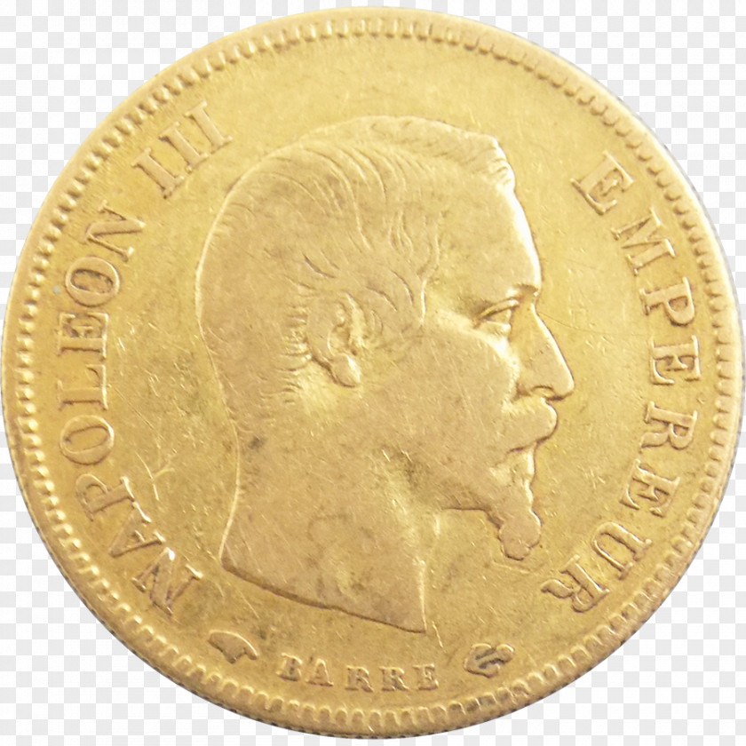 Coin Token Medal Franc Gold PNG