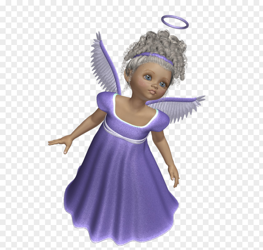 Cute 3D Angel With Purple Dress Picture Computer Graphics PNG
