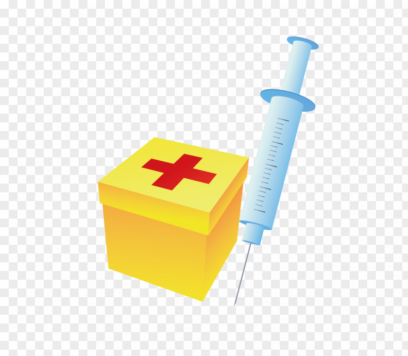Medical Boxes And Syringes Vector Material Euclidean Syringe Dengue PNG
