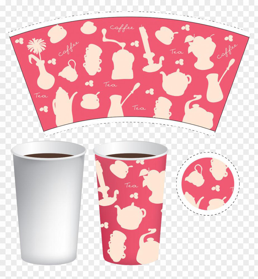 Paper Cup Expansion Drawing Coffee Tea Mug PNG