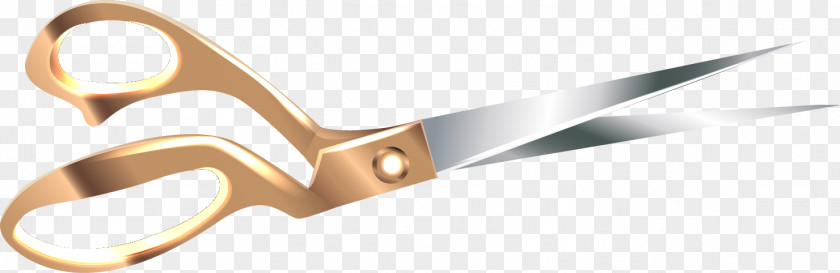 Vector Hand-painted Gold Scissors Euclidean Computer File PNG