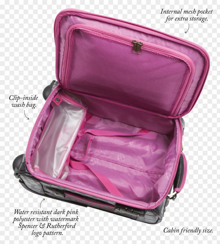 Bag Pink M Hand Luggage PNG