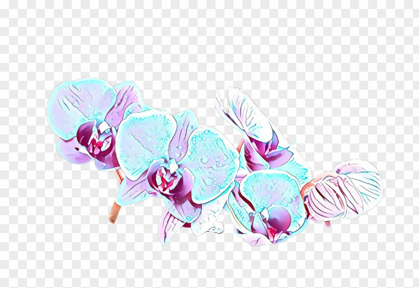 Pink Turquoise Butterfly Hair Accessory Plant PNG