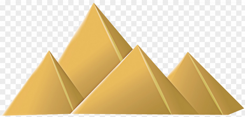 Yellow Cone Pyramid Triangle Paper Product PNG