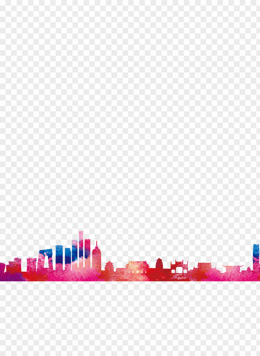 City Silhouette Textile Pattern PNG