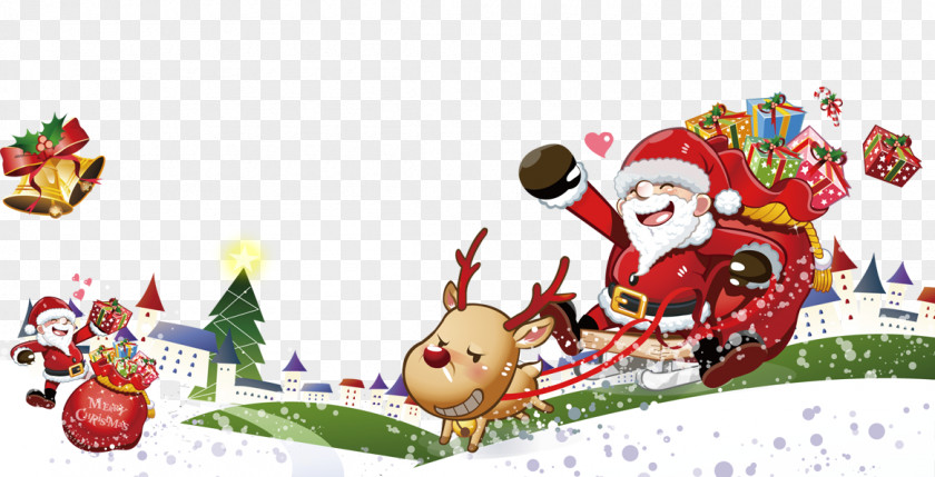 Santa Claus Giving Gifts Christmas Krampus Sales Gift PNG