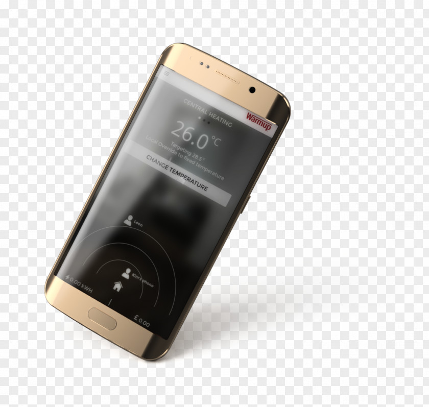 Smartphone Smart Thermostat Central Heating Berogailu PNG