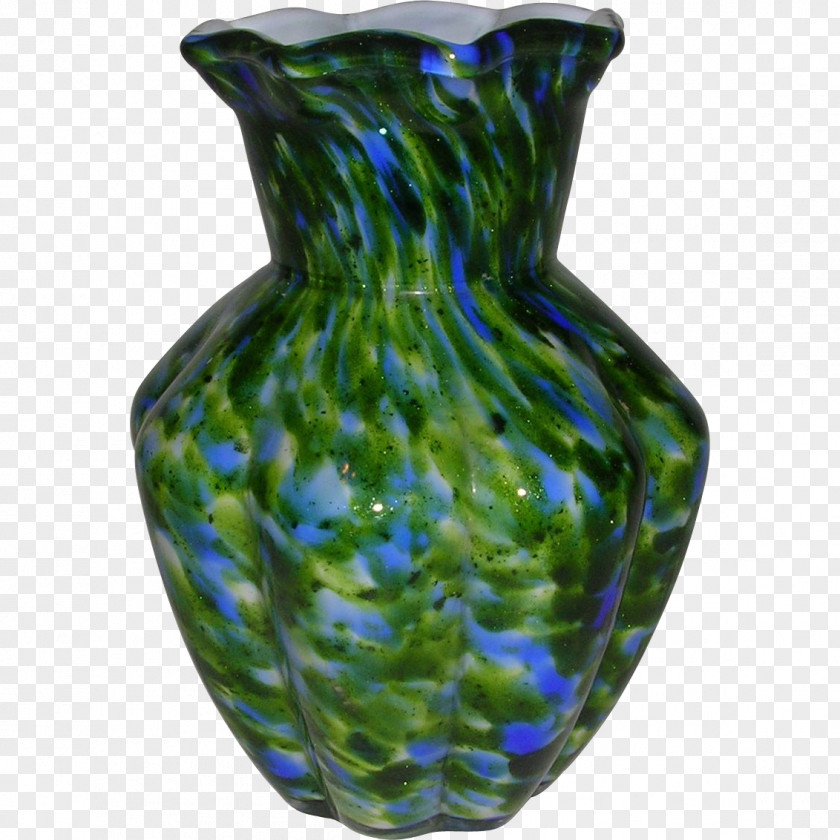 Glass Fenton Art Company Vase Milk Carnival PNG