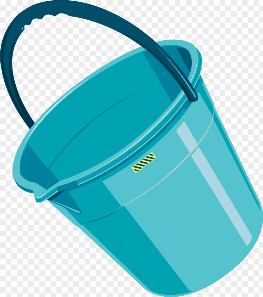 Blue Cartoon Bucket Plastic PNG